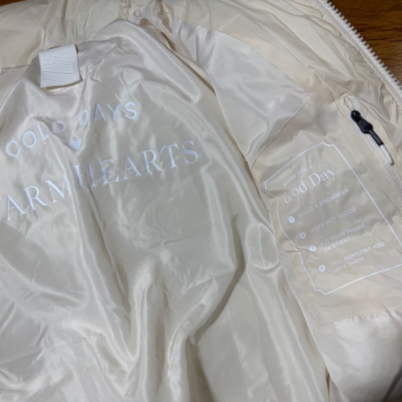 Noize Vegan Puffer Jacket NWT - Avalon - The Jilly Box - Ivory - Size Small - Picture 6 of 7